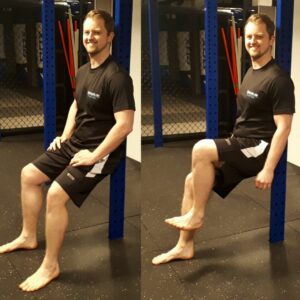 Wall-Sit Knieschmerzen Wall Sit