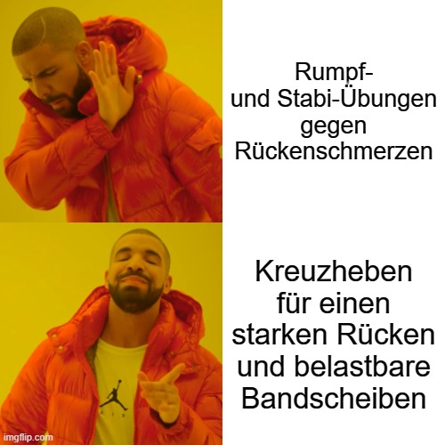 Kreuzheben nach Bandscheibenvorfall in der LWS meme